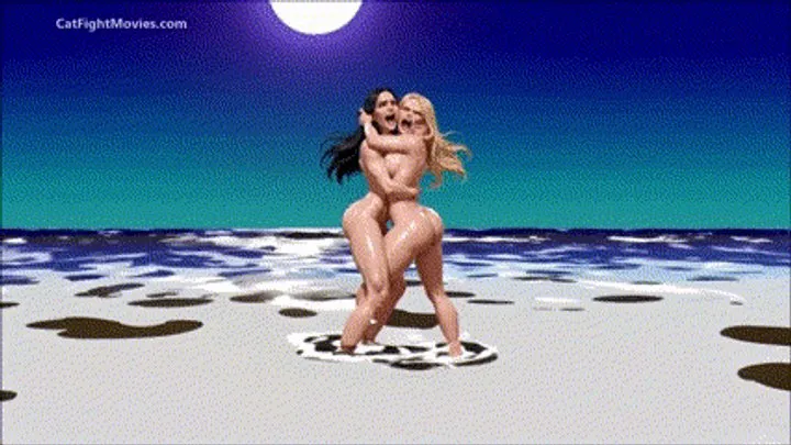 Girl Girl Catfights Sexfights - Naked CatBall Bear Hugs mp4