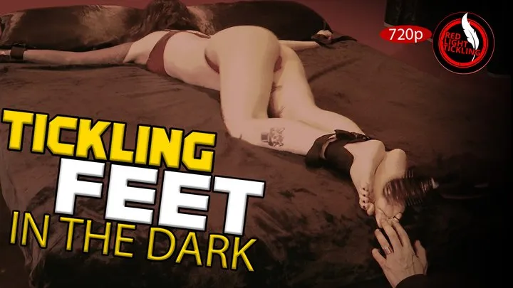 Red Light Tickling - Ticklish Jane Tied to Bed, Oiled and Tickled in the Dark with Fingers, Hairbrush and Toothbrush | Intense Tickle Blindfold | 720p