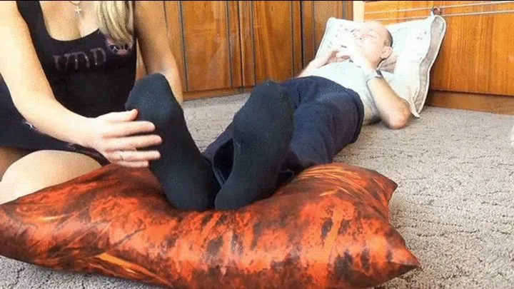 Not An Angel - tickle biting his feet with FT
