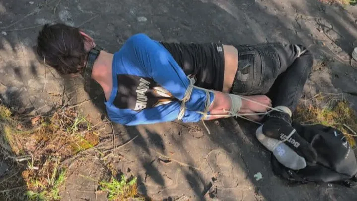 Ks Amateur Bondage - Hogtied in nature the revenge