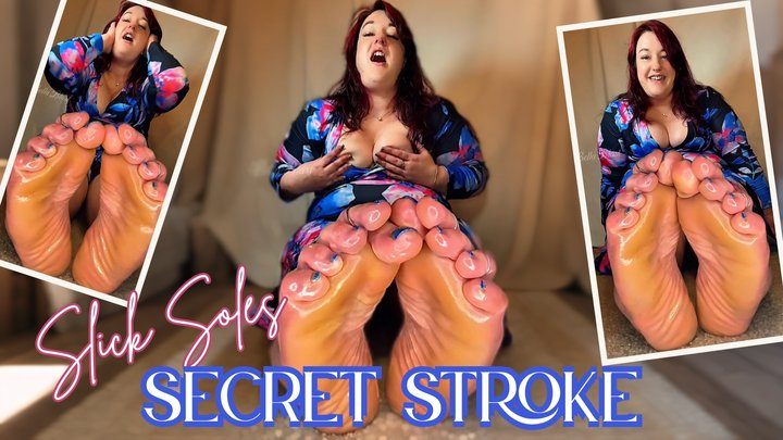 Bbw Bella Blast Big Feet Goddess - Slick Soles, Secret Stroke – JOI with Oil BBW Feet While Your Girlfriend Is Just Feet Away By Bella Blast