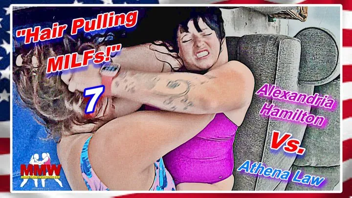Modest Moms Wrestling - Hair Pulling MILFs! 7 WMV