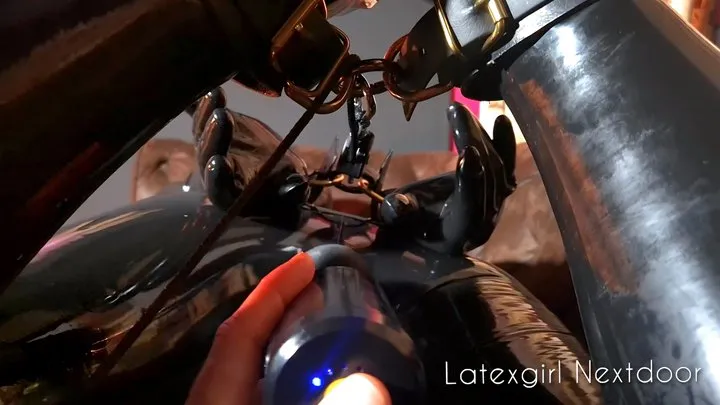 Latexgirl Nextdoor - MY LATEXSLAVE FIRST HOGTIE + ANAL TRAINING (With Moanspeak Gag so he has no safeword)