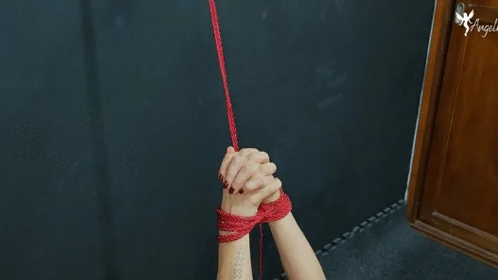 Angelmuscles - Tied Tight in Red: Helpless on the Chair, Ready to Be Worshipped