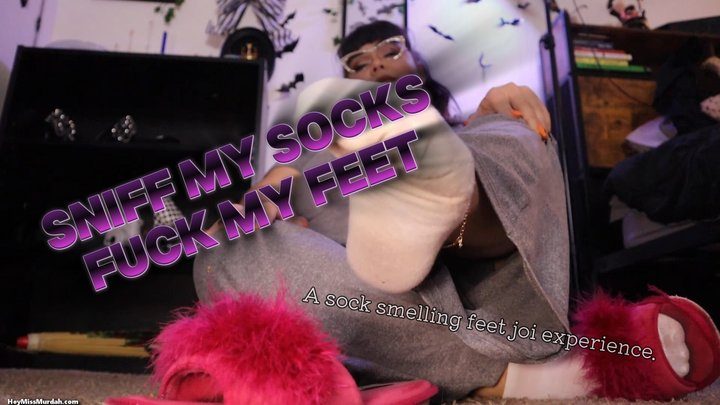 Secretly Smelling Miss Murdah - Sniff My Socks Fuck My Feet HD