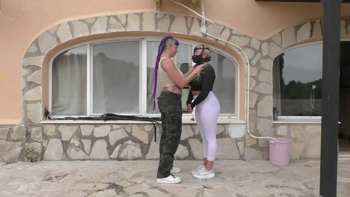 Tied In Public - Zoey Ziptie 72h Extreme Challenge - Chapter 18 - Morning Bondage Walk & Outdoor Training with Maya - Part 1 wmv SD