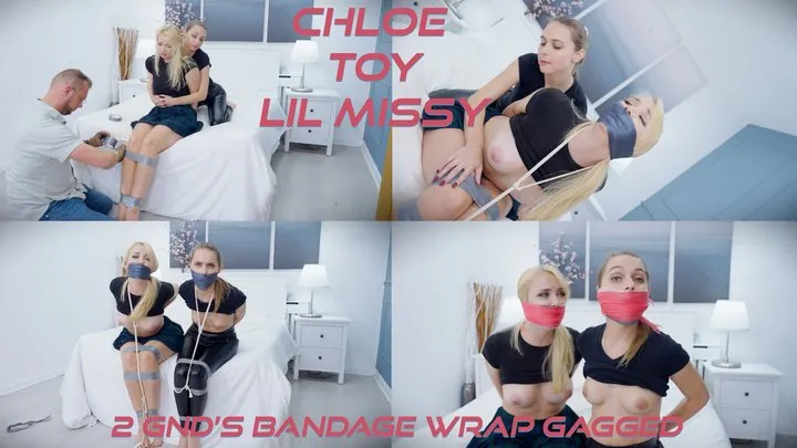 Gag Attack Bondage - Chloe Toy Lil Missy UK - Double-Crossed! Bandage Gagged Robber Get a Taste of her Own Medicine H265 MP4 4K ( bandage gag, double betrayal, necktie struggle, escape challenge, duo bondage, teasing tickles, layered wraps, tape restraint, muffled moans )