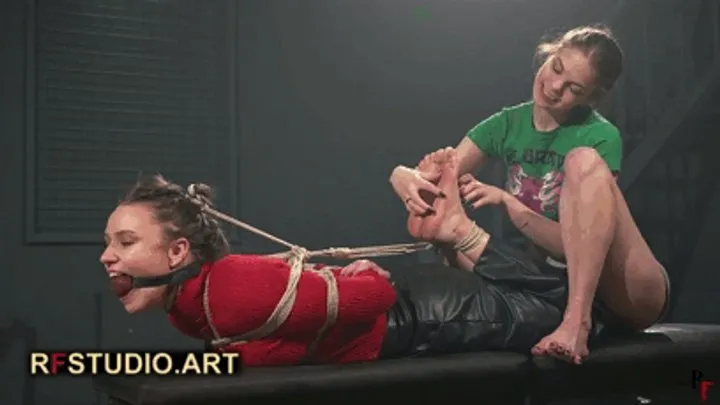 Rf Studio Production - Astrid Hogtied and Tickled by Foxy - Soles and Electro Teasing (FULL HD MP4)