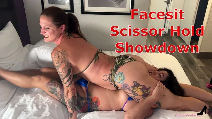 Autumn Bodell On Top - Facesit Scissor Hold Showdown - Kim Chi And Autumn Bodell Bikini Wrestling WMV