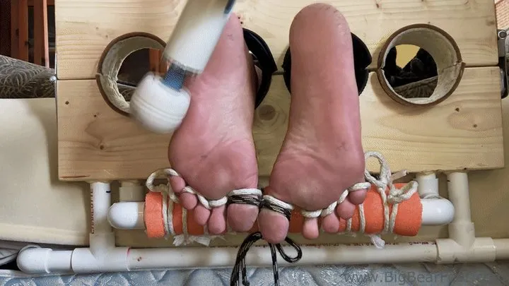 All Male Tickling Dungeon - Im1n2ft - Securely Tied and Tickled - tying up the feet then tickling