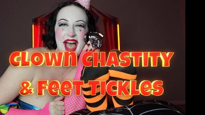 Xkristyleex - Clown Chastity and Female Feet Tickling
