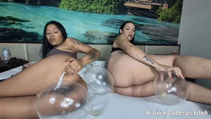Brazilian Goddesses Fetish - I Invited My Friend to Let Out Several Long Farts on Balloons - by Anita Perverse & Kiara Nissei - Part 3