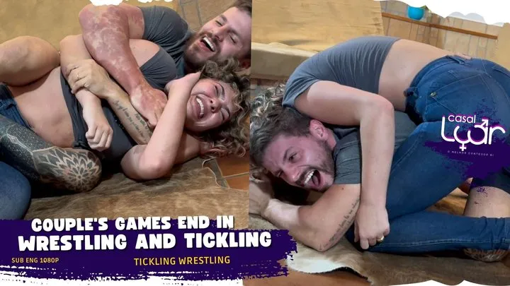 Casal Luar - Couple's Games end in Wrestling and Tickling! (SUB ENG 1080P) WRESTLING TICKLING COUPLE