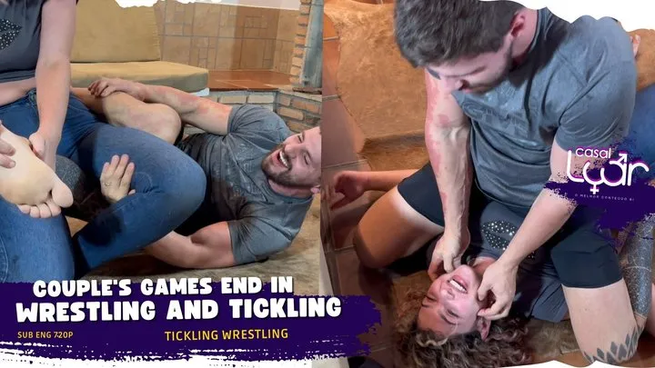 Casal Luar - Couple's Games end in Wrestling and Tickling! (SUB ENG 720P) WRESTLING TICKLING COUPLE