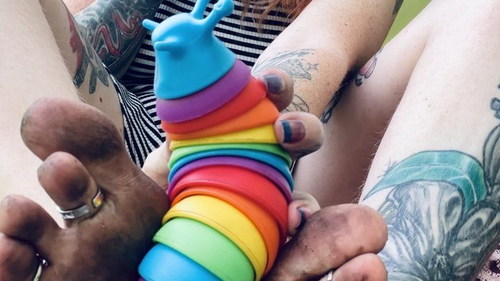 Luci Runebloom - Toy play between my feet