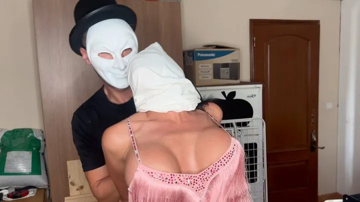 Milaamorabondage - Showgirls become masked figures playthings 4K - ball gag, hogtied, wrap gag, fucked, huge facial