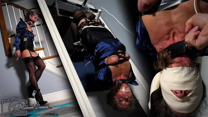 Ted Michaels Damsels - Captured Cop Part One Full - The Bitch in Blue Gets Collared and Cuffed With Her Pussy Stuffed and Is Left to Cum With Her Own Panties in Her Mouth with Portia Everly - 1080