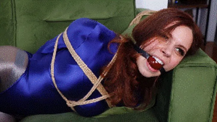 Hollyrope Omega - Mina Salome in shiny Amoresy bodysuit wants to be tightly tied up for an escape act, the ballgag was just to humiliate her