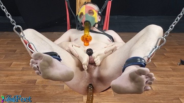 Ladsfeet And Tickling - Sweaty Sock Gas Mask Chastity Fuck HD