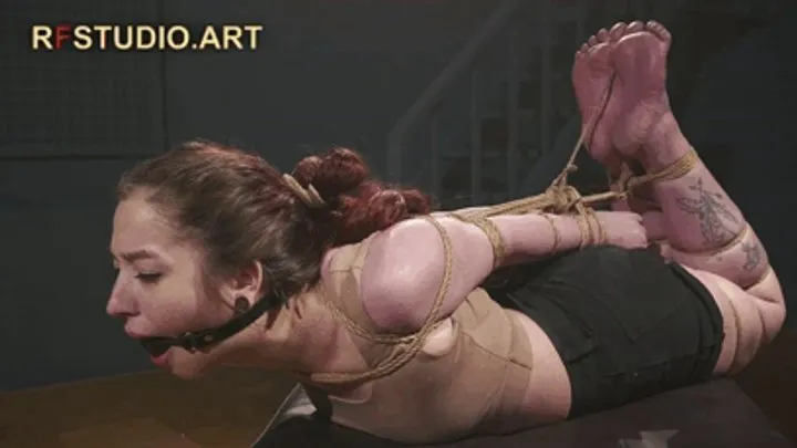 Rf Studio Production - Bora - Tight Hogtie, BallGag and Bastinado for Her Meaty Soles (UHD 4K MP4)