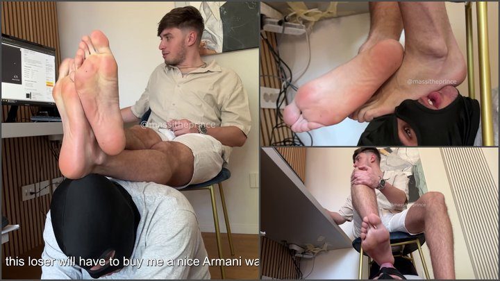 Massitheprince - Footrest under the desk & online shopping (Feet, Ignoring, Findom)