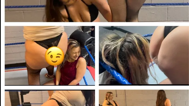 Nadia Sapphire - Women wrestling strip tease dance turns into thong Stinkface