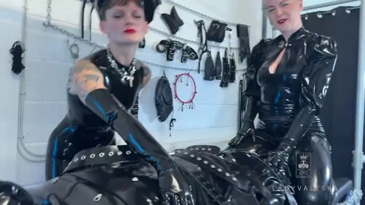 Lady Valeska Femdom - Latex Tease for Locked Cock