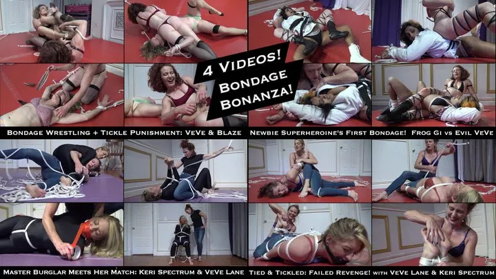 Doom Maidens Wrestling - Bondage Bonanza Grab Bag: 4 Scene Compilation feat VeVe, Blaze, Miss Frog, Keri Spectrum (July 2025)
