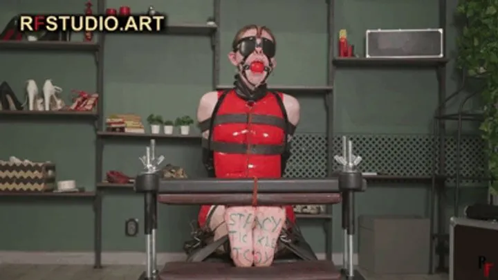Rf Studio Production - Stacy - A Tickle Toy - Tickling in a Latex, Toe Press, Harness Ballgag and Nosehook (UHD 4K MP4)