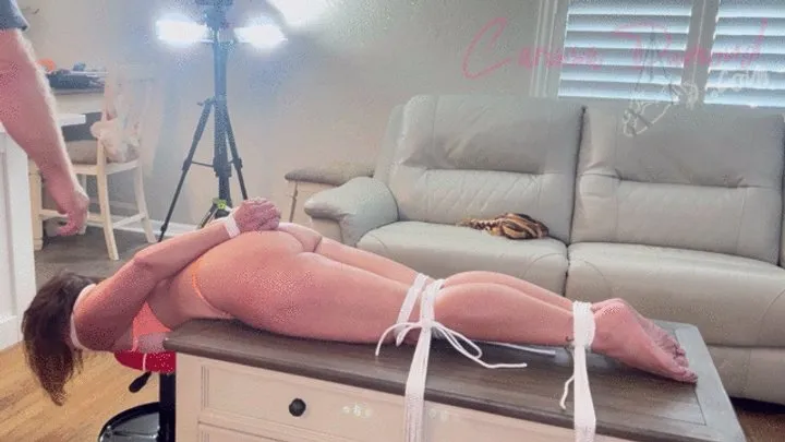 Carissadumond - BDFab predicament with Electric wand, bondage, flogging, and paddling