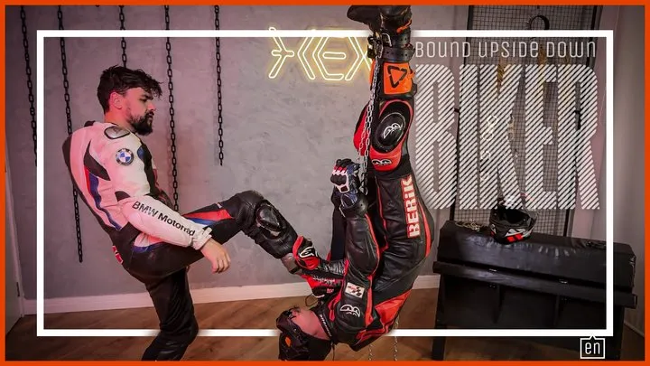 Hex Fetish - Hex caught and traps Caio upside down in biker suit (1080p ENG-sub) Chain Bondage - Bondage Male - Gay Bondage - Gay Domination - Male Domination