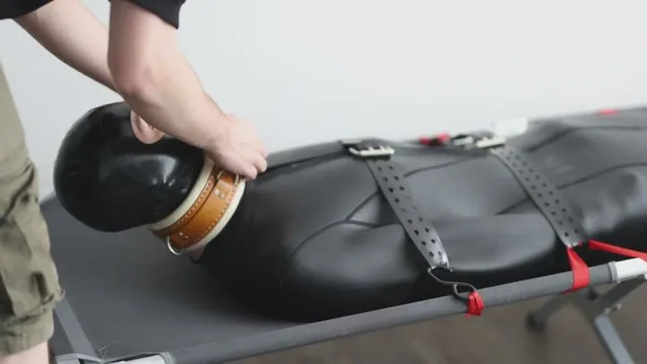 Inmatecody And Subedgex - Twink strapped into the neoprene sack and edged relentlessly