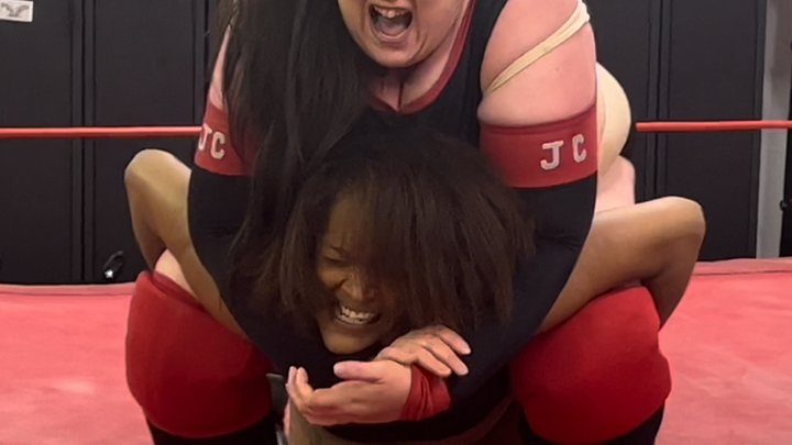 Power Girls Pro Wrestling - Amazonian giantess dedicates petite wrestler