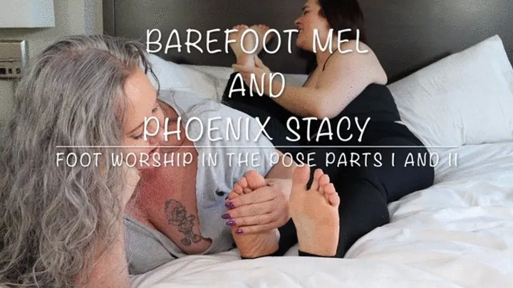 Barefootmel - Barefoot Mel & Phoenix Stacy Foot Worship in the Pose Full