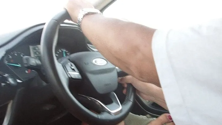 Ballbusting&footjob - Car footsie and footjob