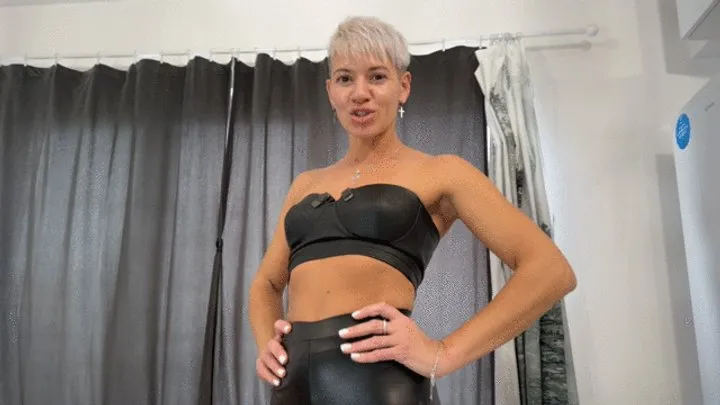 Polish Mistress Clips - Mistress Ruslana In Shiny Leggings Train Slave Woman Weronika - Part 1 - Russian Language