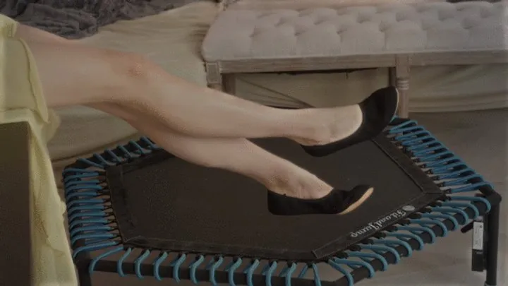 Polish Mistress Clips - Goddess Amber Is In The House - Black Gym Slippers - Full