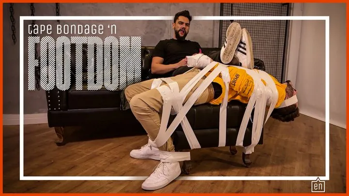 Hex Fetish - Hex turn Tonny into his new footrest furniture by tape bondage (1080p ENG-sub) Bondage Male - Gay Foot Domination - Gay Sneaker Fetish - Male Domination