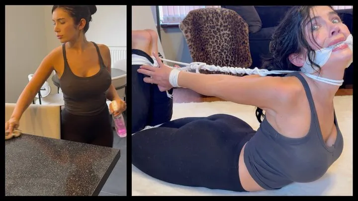 Tatti Roana Bondage - Housewife Captured & Restrained With Rope!