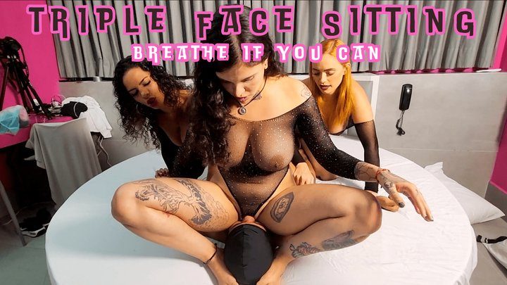 Luno And The Kinky Feet Girls - Triple Ass Attack - Facesitting Until He Can't Breathe (Qween, Mibby, Manu)