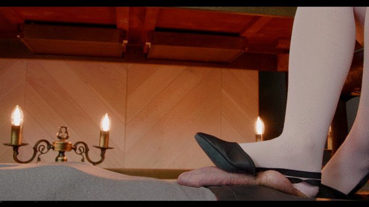 Hd Polish Mistress - Dick And Balls Meet - Black And Leather Half Ballet Shoes