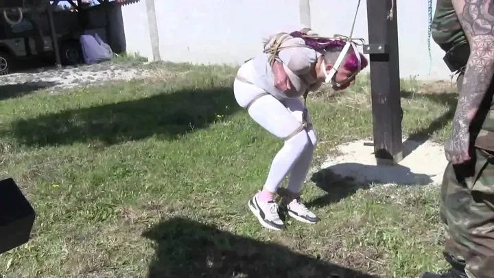 Tied In Public - Maya Homerton - Level 2 Intense Bondage Walk Training in the Spanish Sun - Full Clip mp4 SD