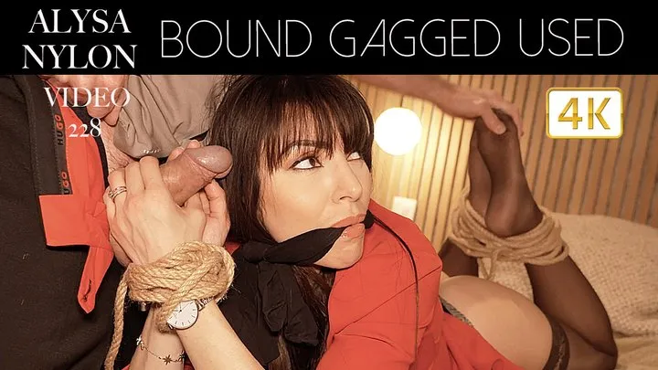 Alysa Nylon - 228 ALYSA BOUND, GAGGED AND FUCKED IN RED DRESS AND STOCKINGS