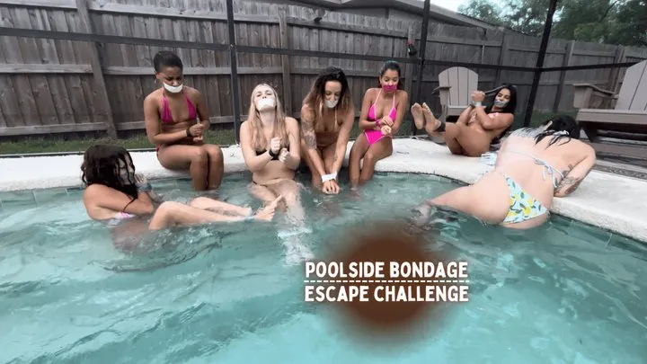 Aria Nicole - Poolside Bondage Escape Challenge Feat Aria Nicole, Teeny Nene, Mia Hope, Mya Pleasure, Nathalia, Tyler Lynn, and Misty Addams 4K