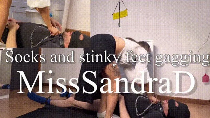Miss Sandra Domina - Socks and stinky feet gagging
