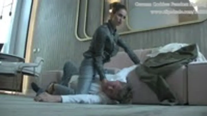 German Goddess Femdom Fighting - Goddess Giselle in Bully Boss Bitch - Full Clip Merge Remastered