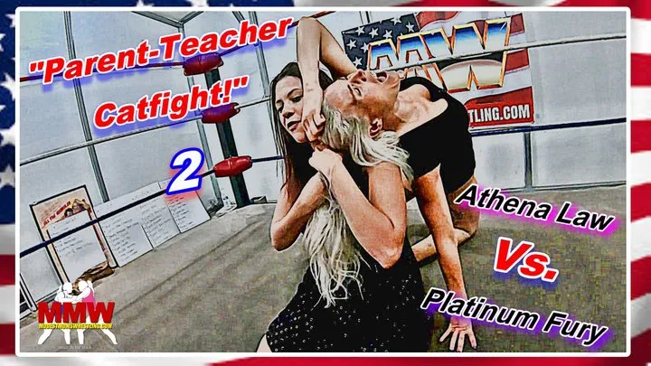 Modest Moms Wrestling - Parent-Teacher Catfight! 2