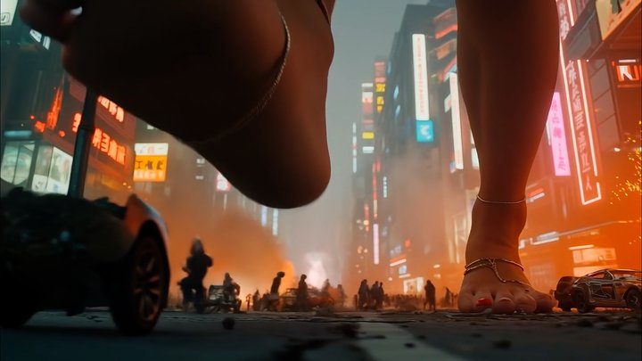 Supreme Asian Giantess - Giantess Barefoot Domination: Sensual Tokyo Crushing Rampage!