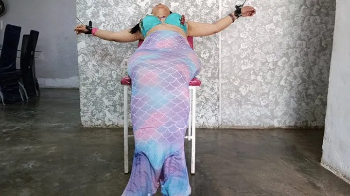 Goddess Foot Fetish - A mermaid is tickled all over her body while she is completely tied up (2)