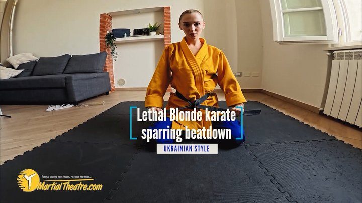 Martial Fetish - Laethal Blonde karate sparring beatdown ukrainian style